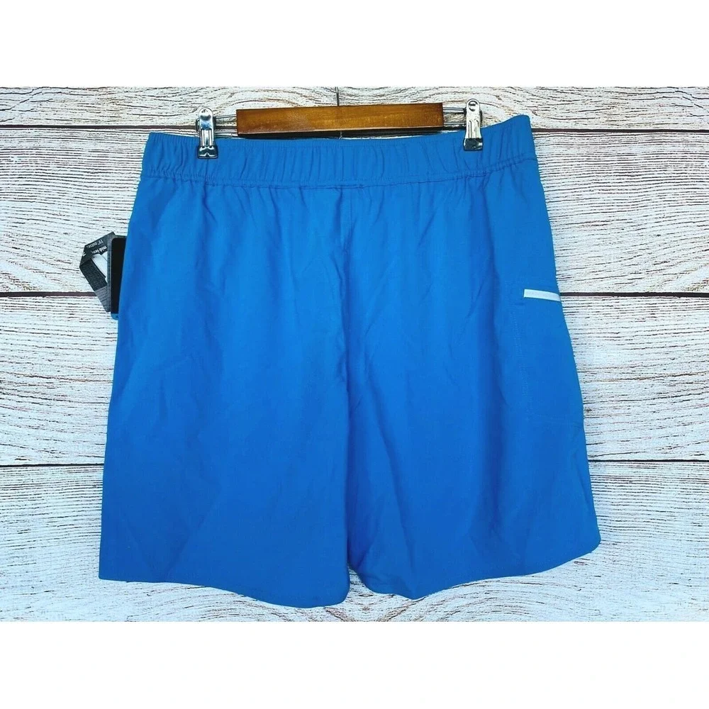 RBX Stretch Swim Shorts Mens Size Large Blue Stretch Swim Board Shorts New